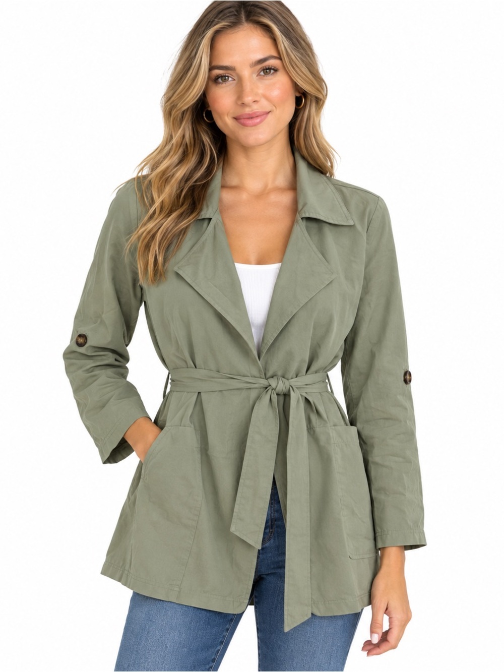 Love Tree Light Sage Jacket Size Small